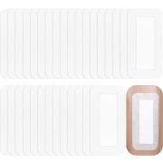 Tondiamo 30 Pieces Bordered Gauze Island Dressing Wound Bandage Sterile Adhesive Gauze Pads Patches Post Shower Breathable Borders Individually Packed Pouches Tapes(4 x 8 Inch)