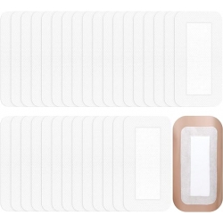 Tondiamo 30 Pieces Bordered Gauze Island Dressing Wound Bandage Sterile Adhesive Gauze Pads Patches Post Shower Breathable Borders Individually Packed Pouches Tapes(4 x 8 Inch)